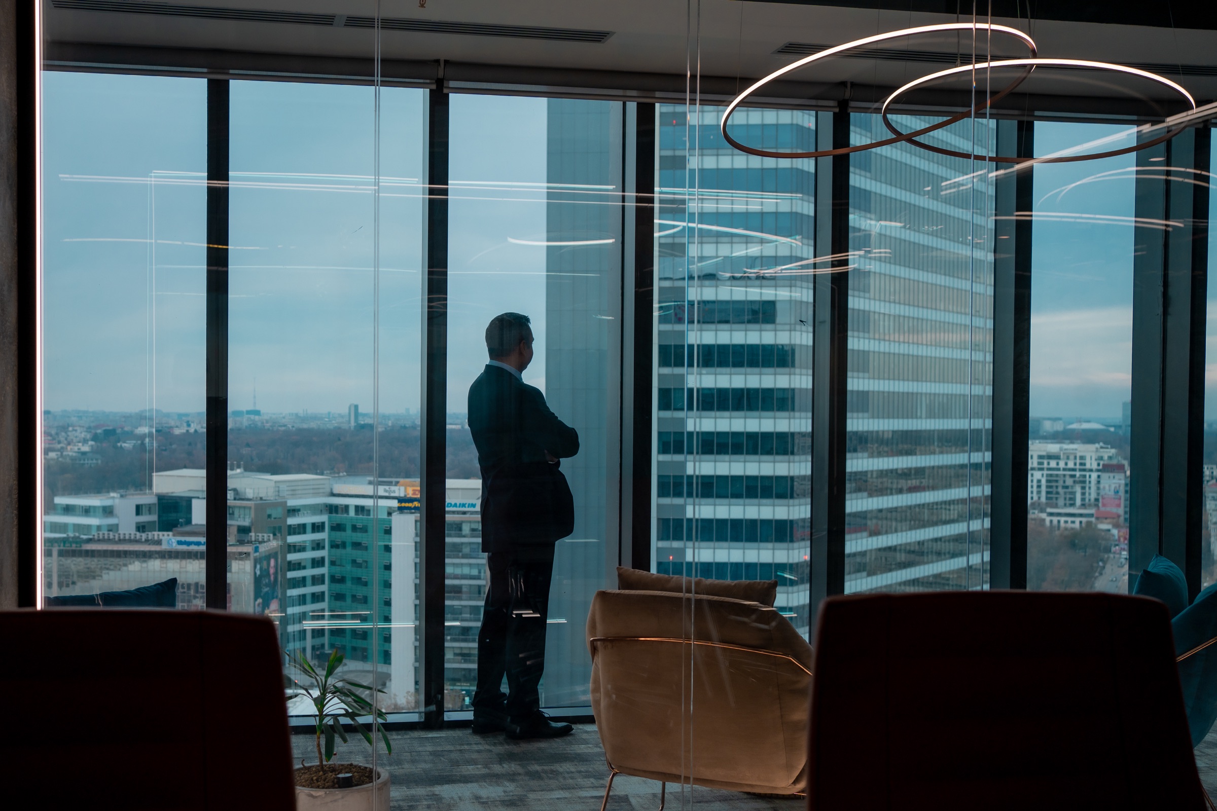 Vivek Bakshi looking across Bucharest